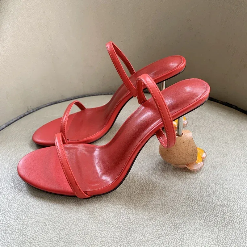 Strappy Heeled Sandals - Sandali con cinturino estivi Punta aperta