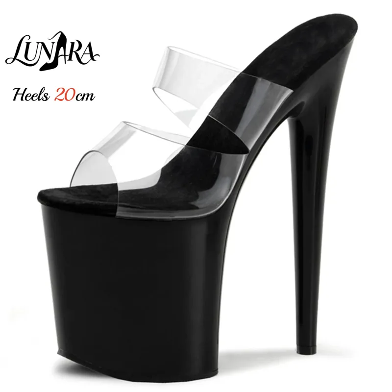 Clear Strap Heel - Sandali con plateau ultra alto da