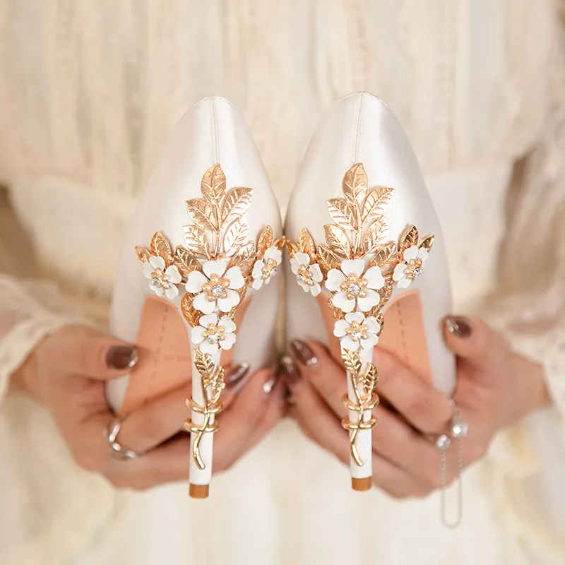 Women Shoes Ysl - Scarpe da sposa in cristallo con