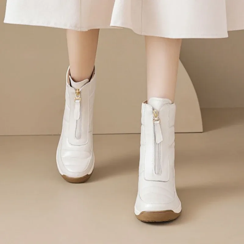 Women'S Shoes Trending 2025 - Stivaletti Punta tonda impermeabili con cerniera