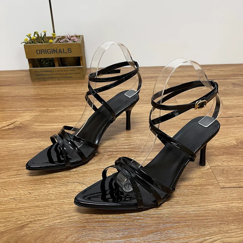 Strappy Heeled Sandals - Sandali Sexy con Tacco Alto a