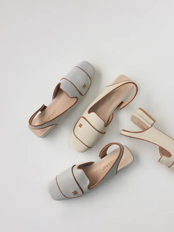 Women Shoes Size - Eleganti Mules Slingback da Donna, Minimaliste