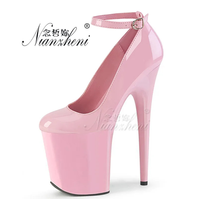 Clear Strap Heel - Tacchi Alti Rosa Trasparenti con Plateau
