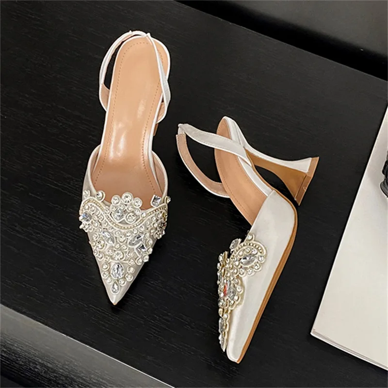 Women Shoes Ysl - Eilyken Primavera Cristallo Diamante Slingback Donne