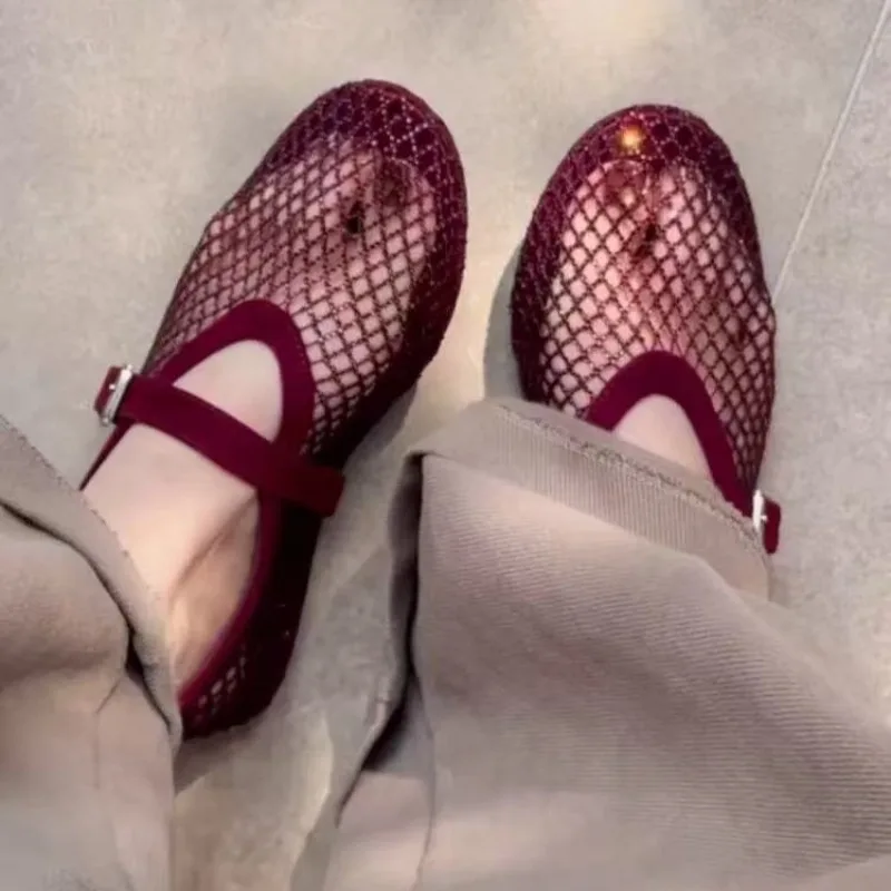 Women Shoes Sandals - Sandali Baotou con strass intagliati da