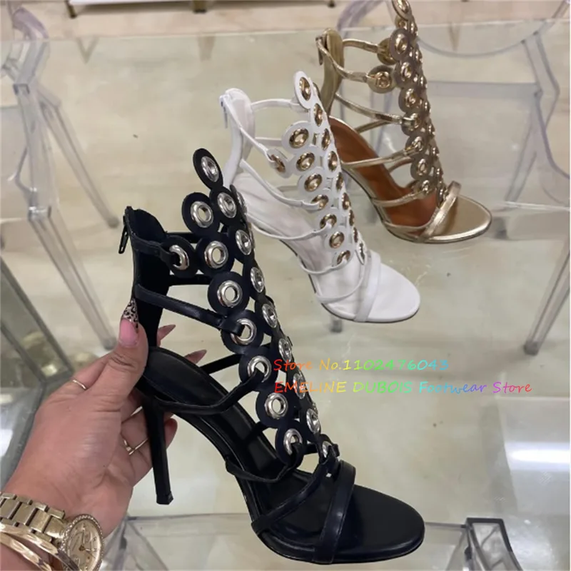 Strappy Heeled Sandals - Sandali con tacco alto da donna