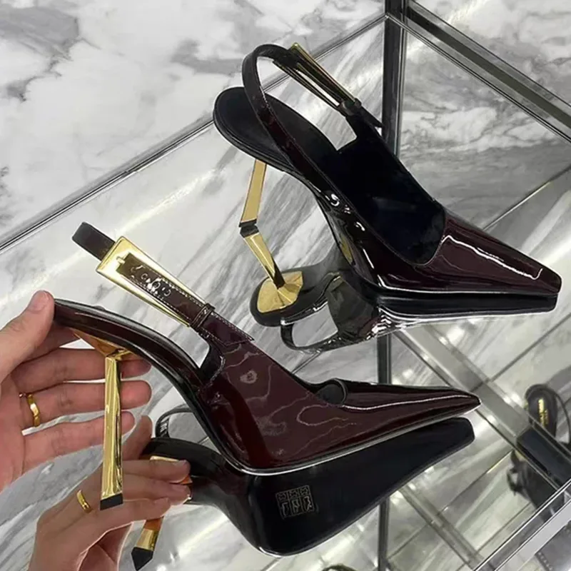 Women Shoes Ysl - Nuovo autunno 2024 punta quadrata tacco