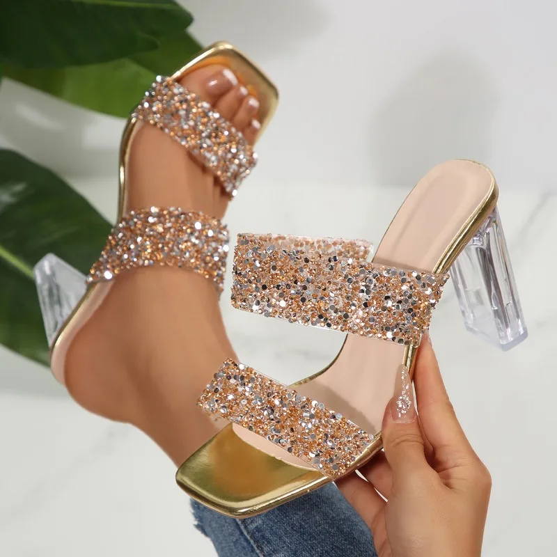 2025 New Fashion Double Band G - Metallic Heel Sandal recensione e prezzo