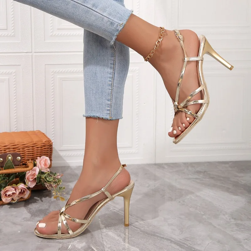 Sandali da Donna Estivi con Ta - Metallic Heel Sandal recensione e prezzo