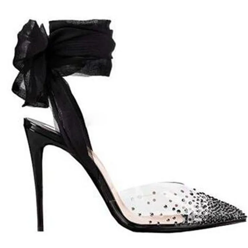 Sandali con nodo a farfalla co - Clear Strap Heel recensione e prezzo