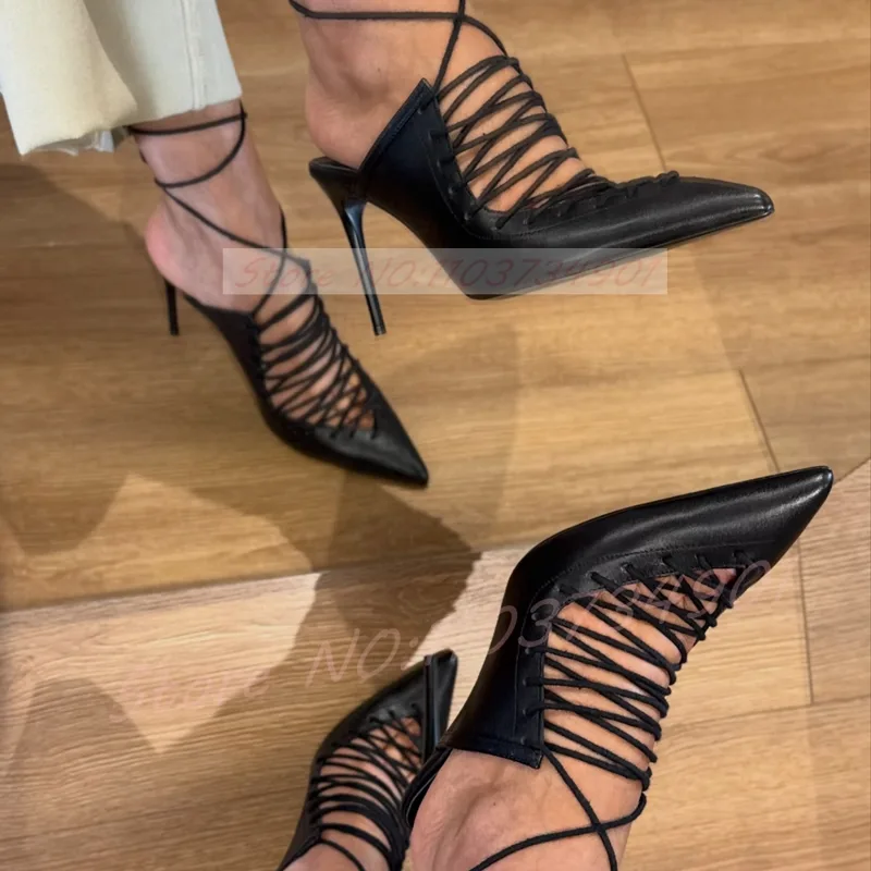 Sandali Neri Allacciati Avvolg - Strappy Heeled Sandals recensione e prezzo