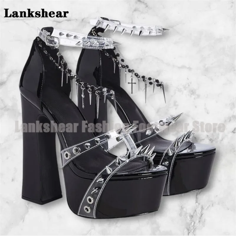 Sandali in PVC trasparente con - Clear Strap Heel recensione e prezzo