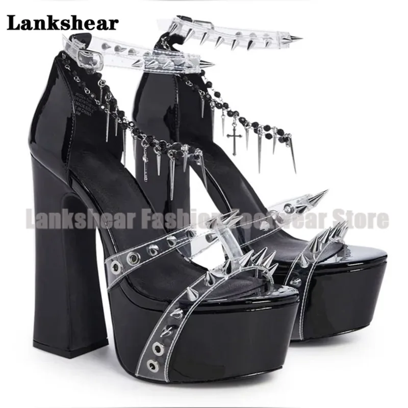 Sandali in PVC trasparente con - Clear Strap Heel recensione e prezzo