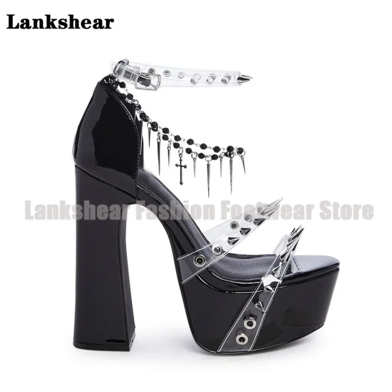 Sandali in PVC trasparente con - Clear Strap Heel recensione e prezzo