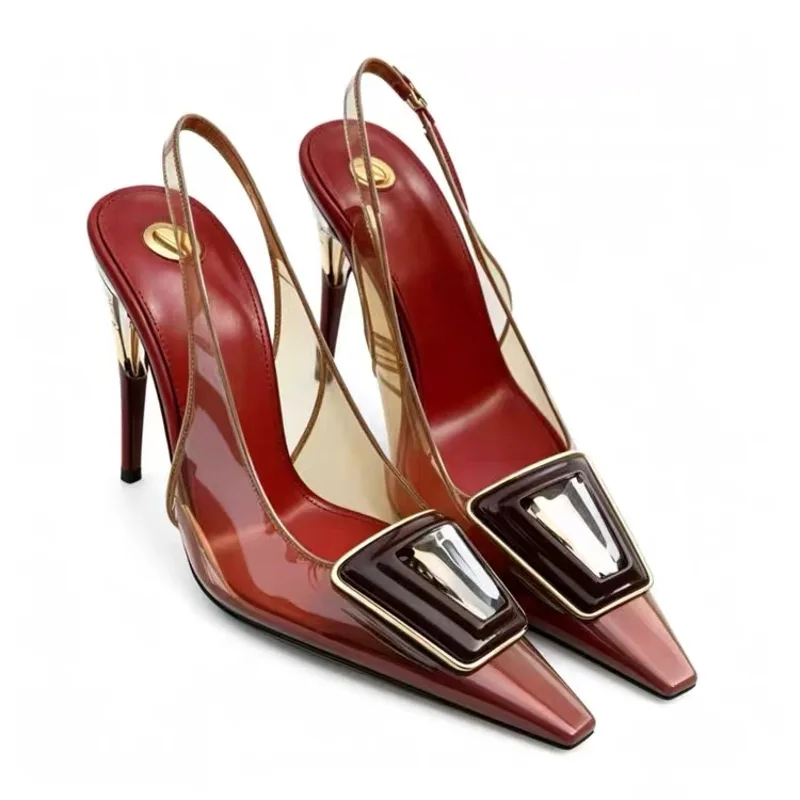 Décolleté da donna trasparenti - Metallic Heel Sandal recensione e prezzo