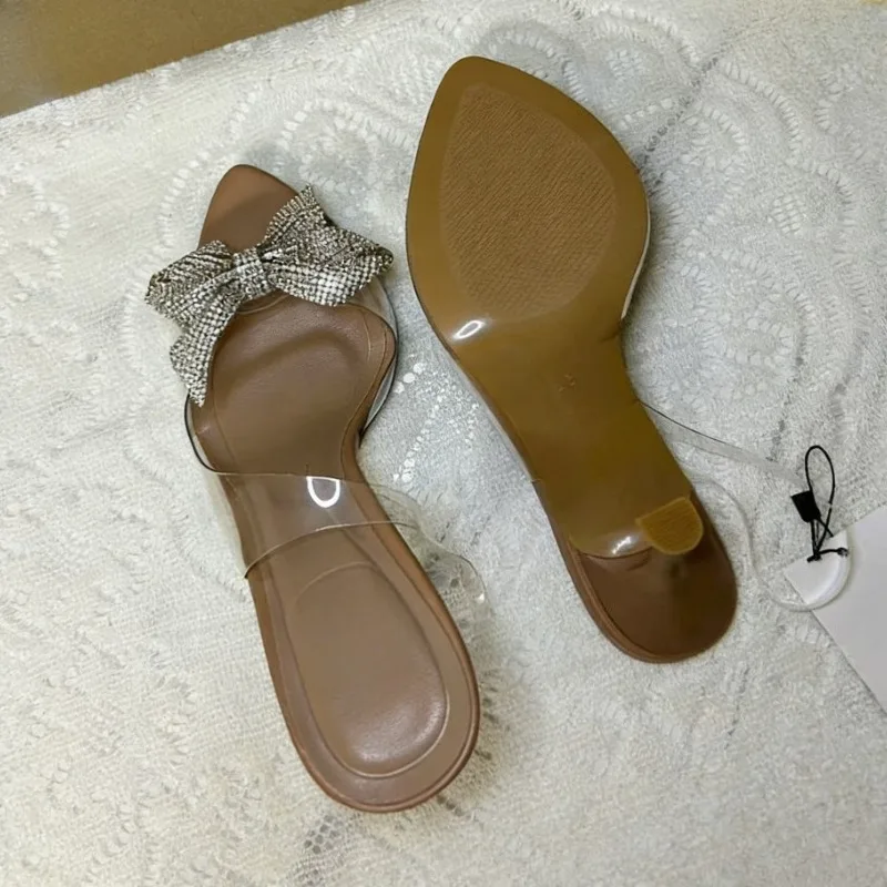 Tacchi Alti con Fiocco in Stra - Clear Strap Heel recensione e prezzo