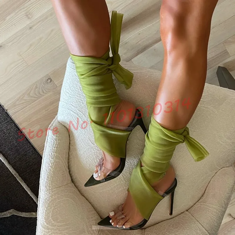 Sandali con tacco alto avvolge - Clear Strap Heel recensione e prezzo