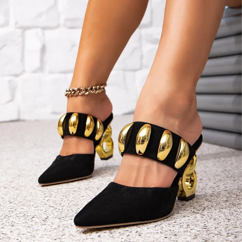Sandali con tacco alto neri mo - Metallic Heel Sandal recensione e prezzo