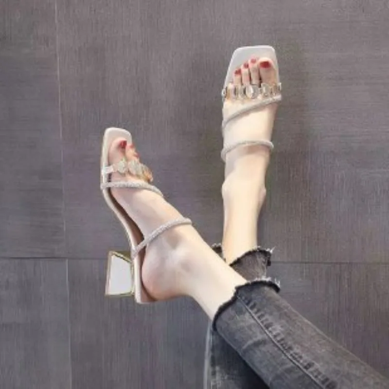 Sandali Estivi da Donna con St - Clear Strap Heel recensione e prezzo