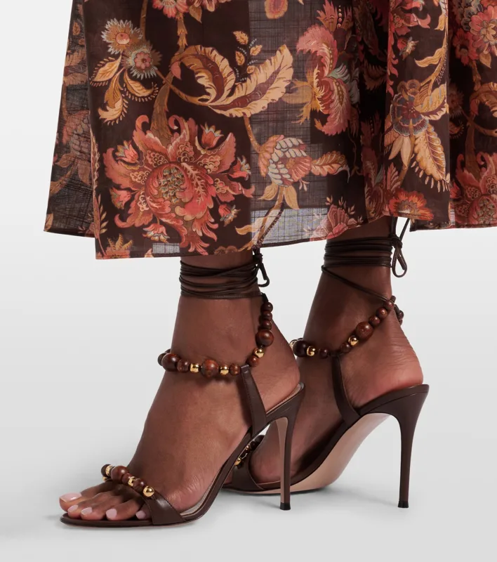 Sandali Retrò di Lusso in Pell - Metallic Heel Sandal recensione e prezzo